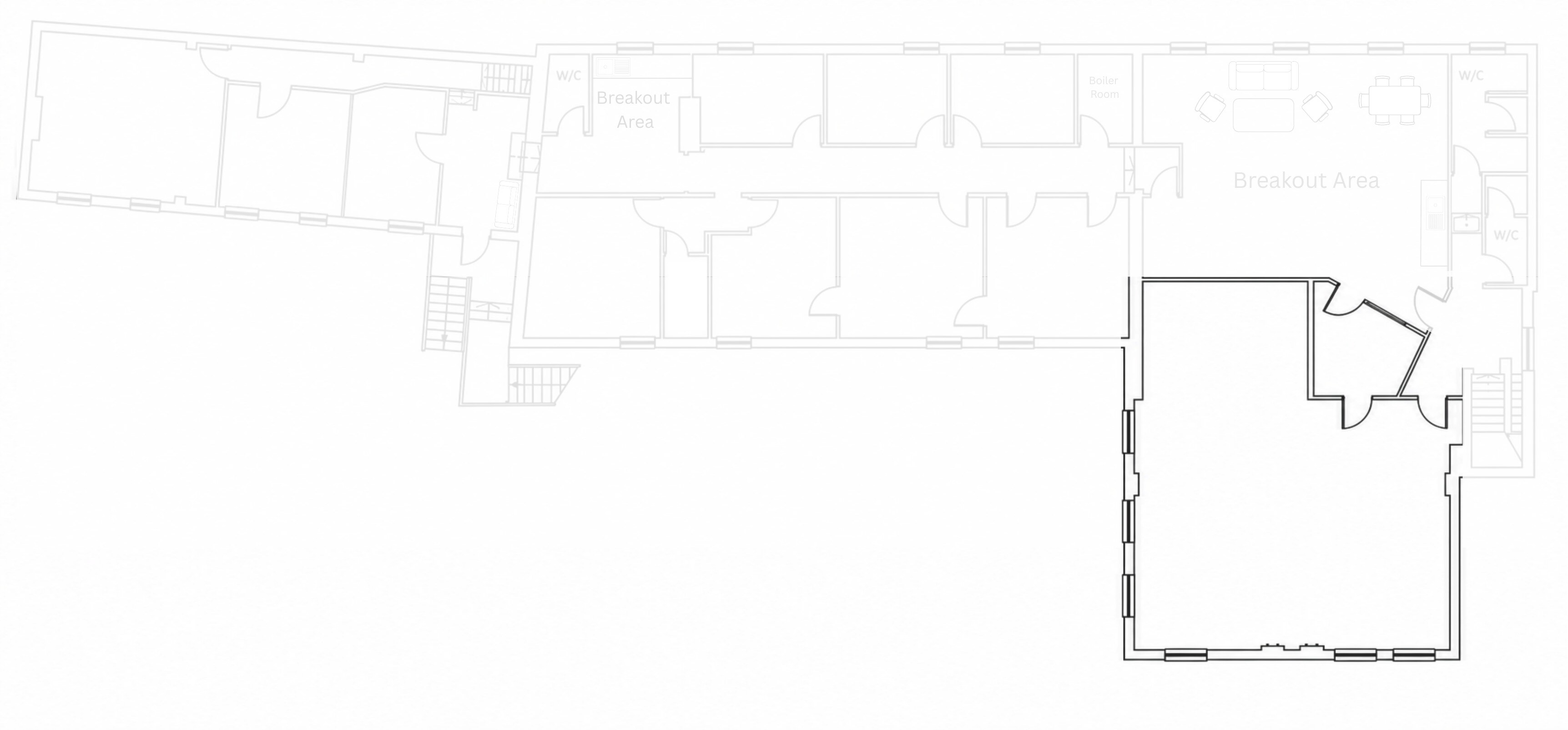 First-floor location plan highlighting office G1