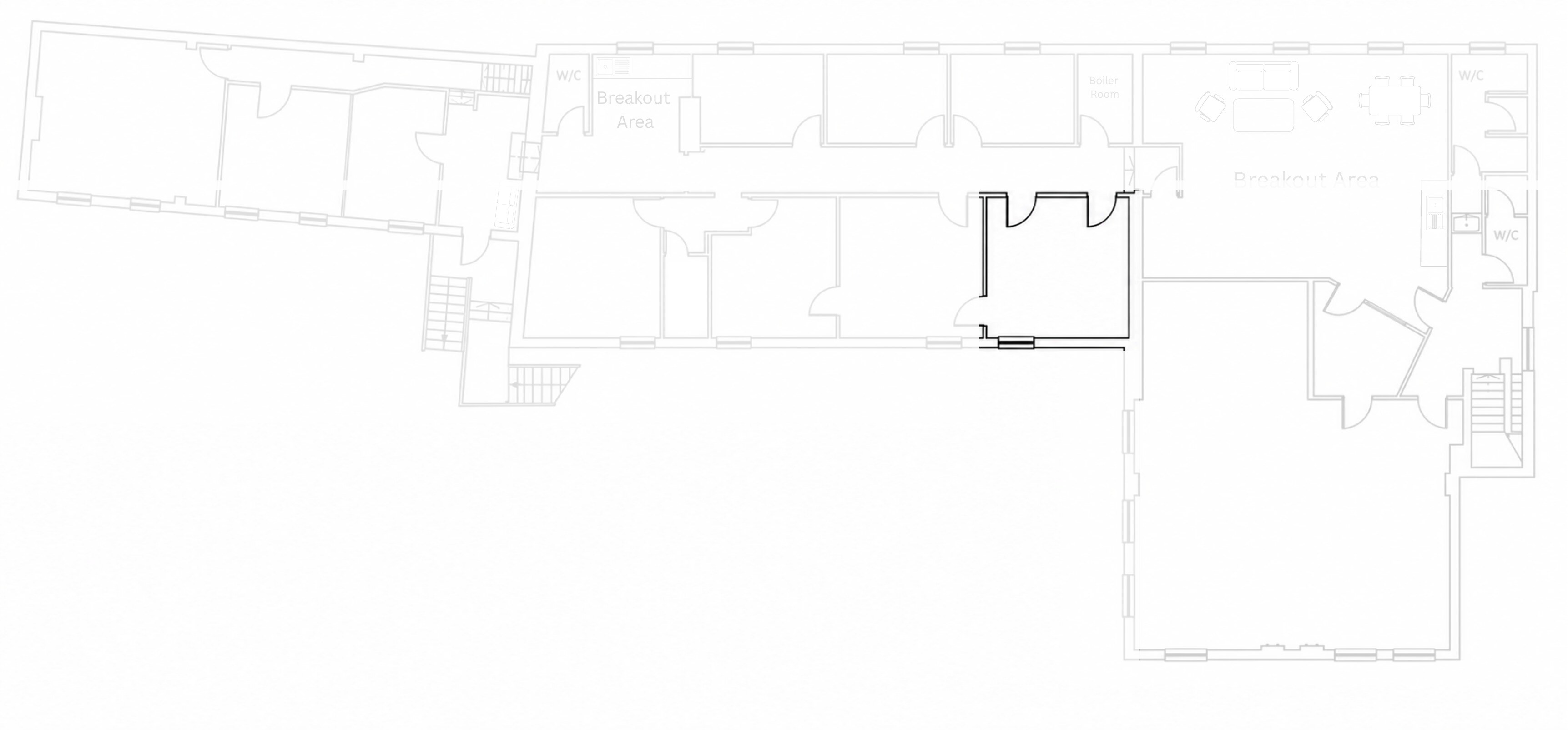 First-floor location plan highlighting office G2