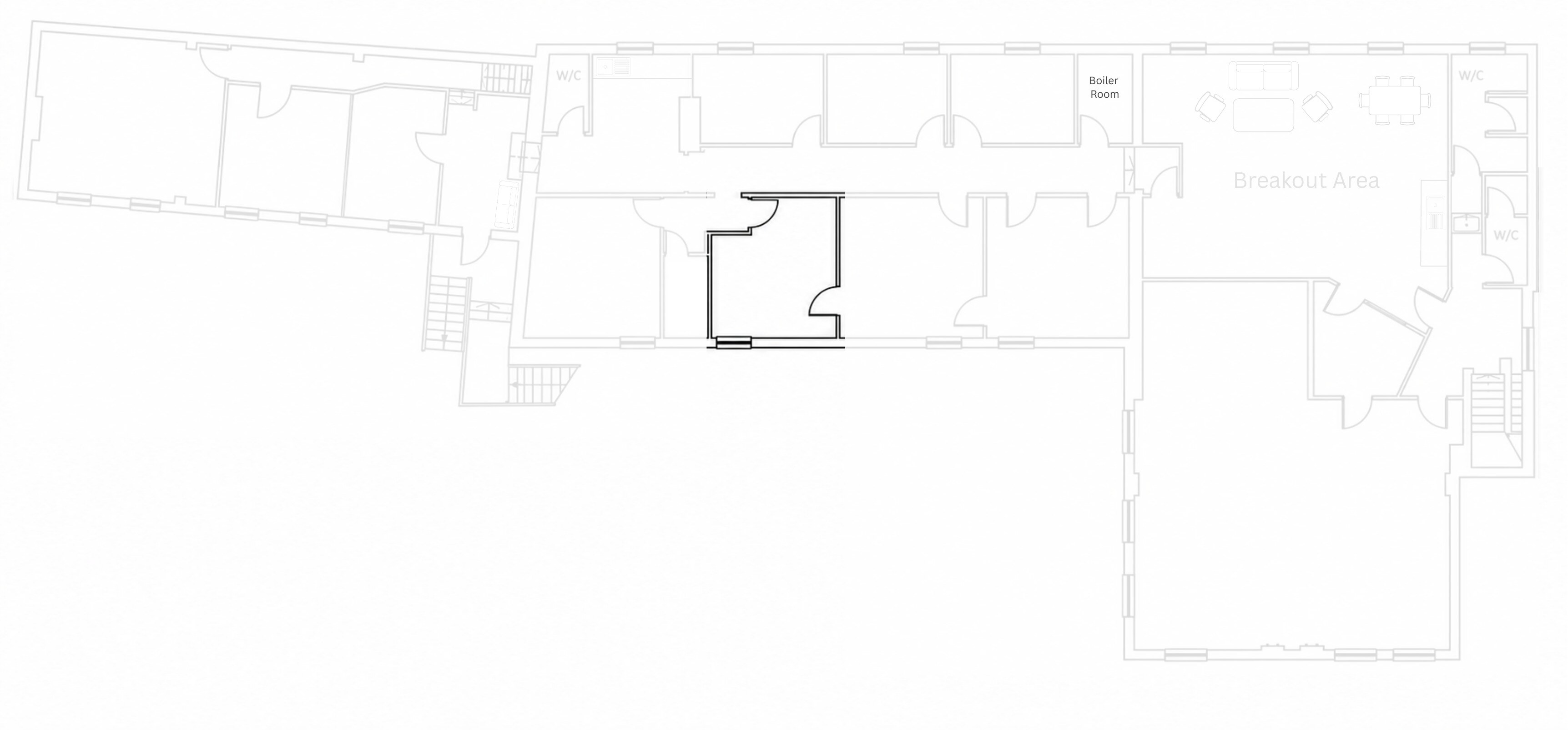 First-floor location plan highlighting office G4