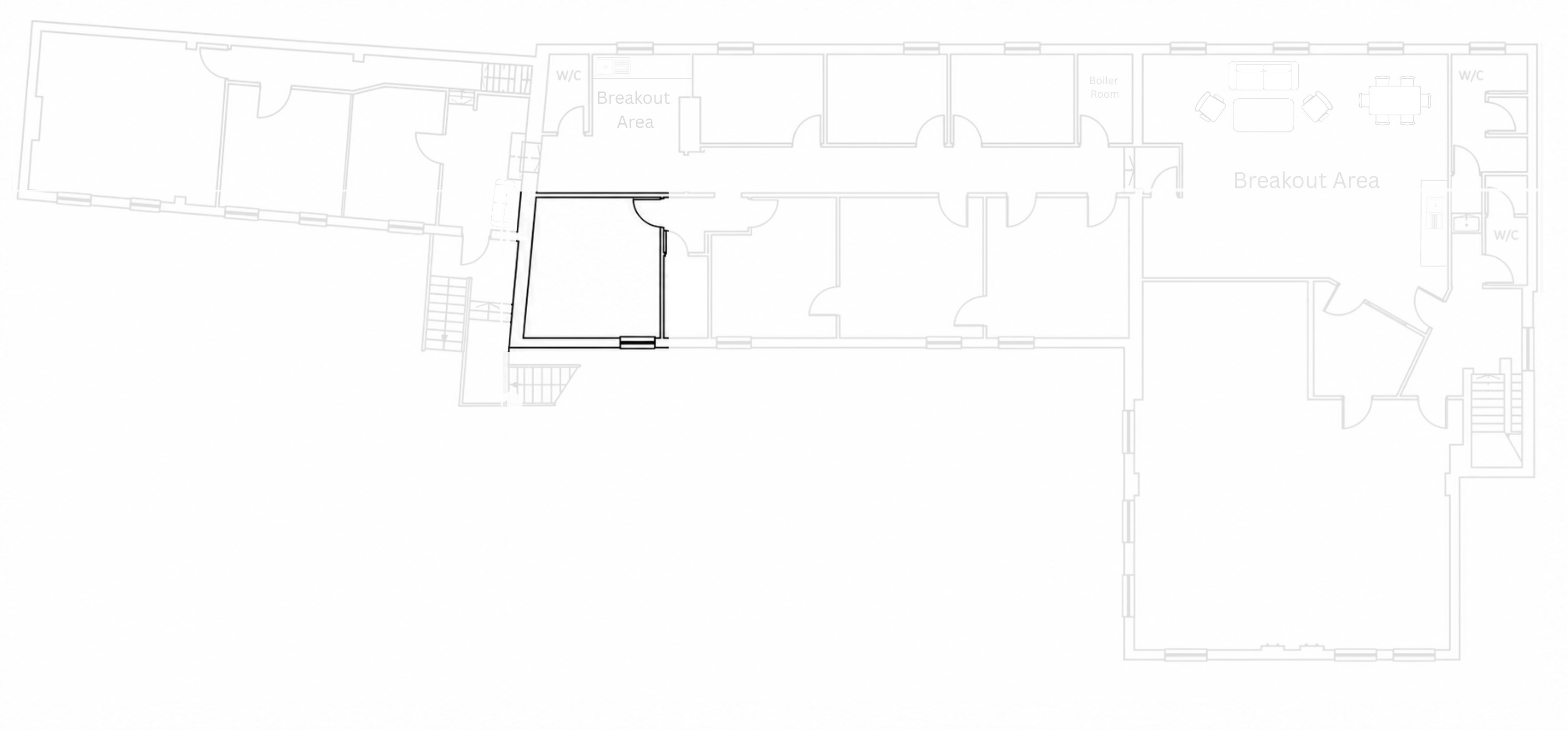 First-floor location plan highlighting office G5