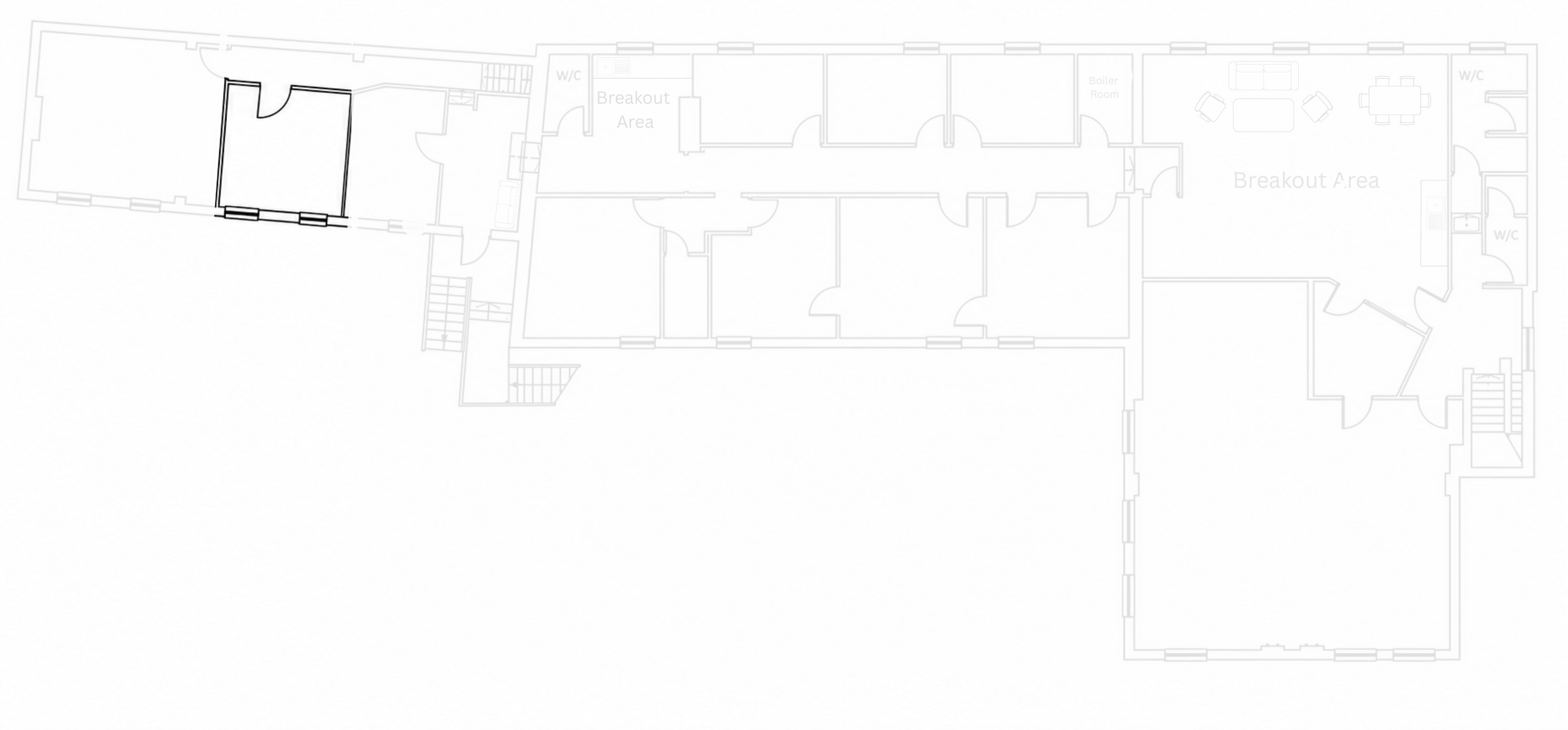 First-floor location plan highlighting office G10