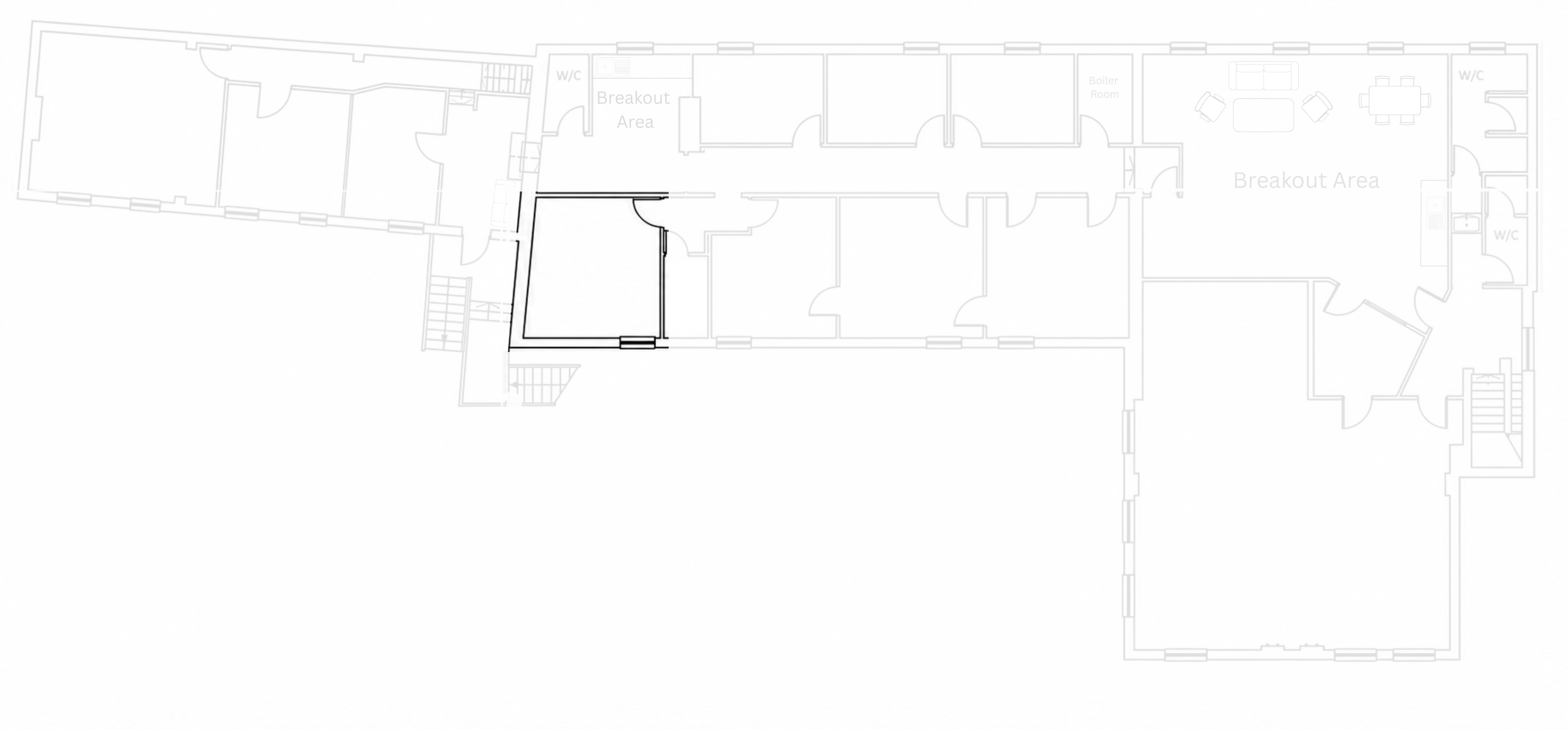 First-floor location plan highlighting office G6