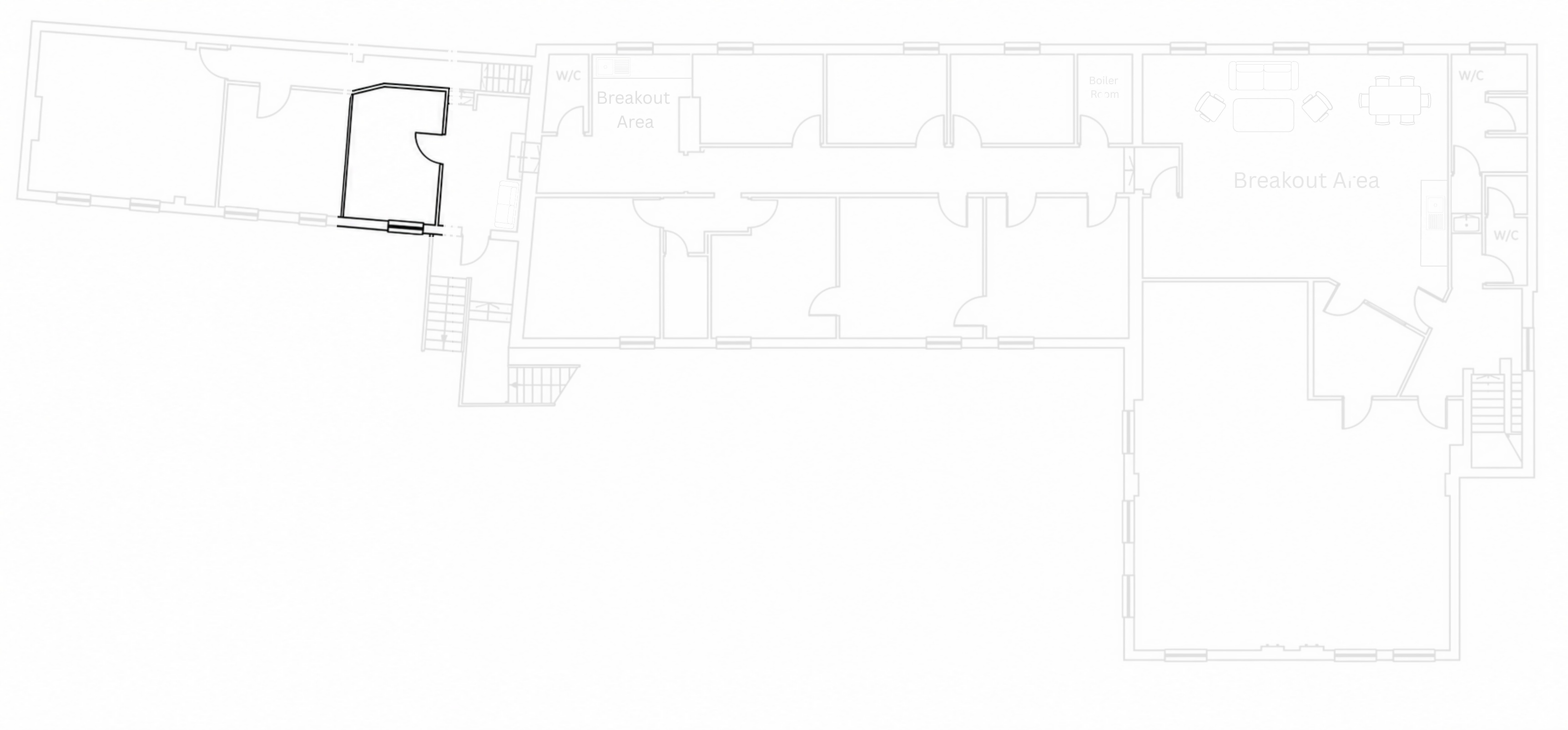 First-floor location plan highlighting office G10