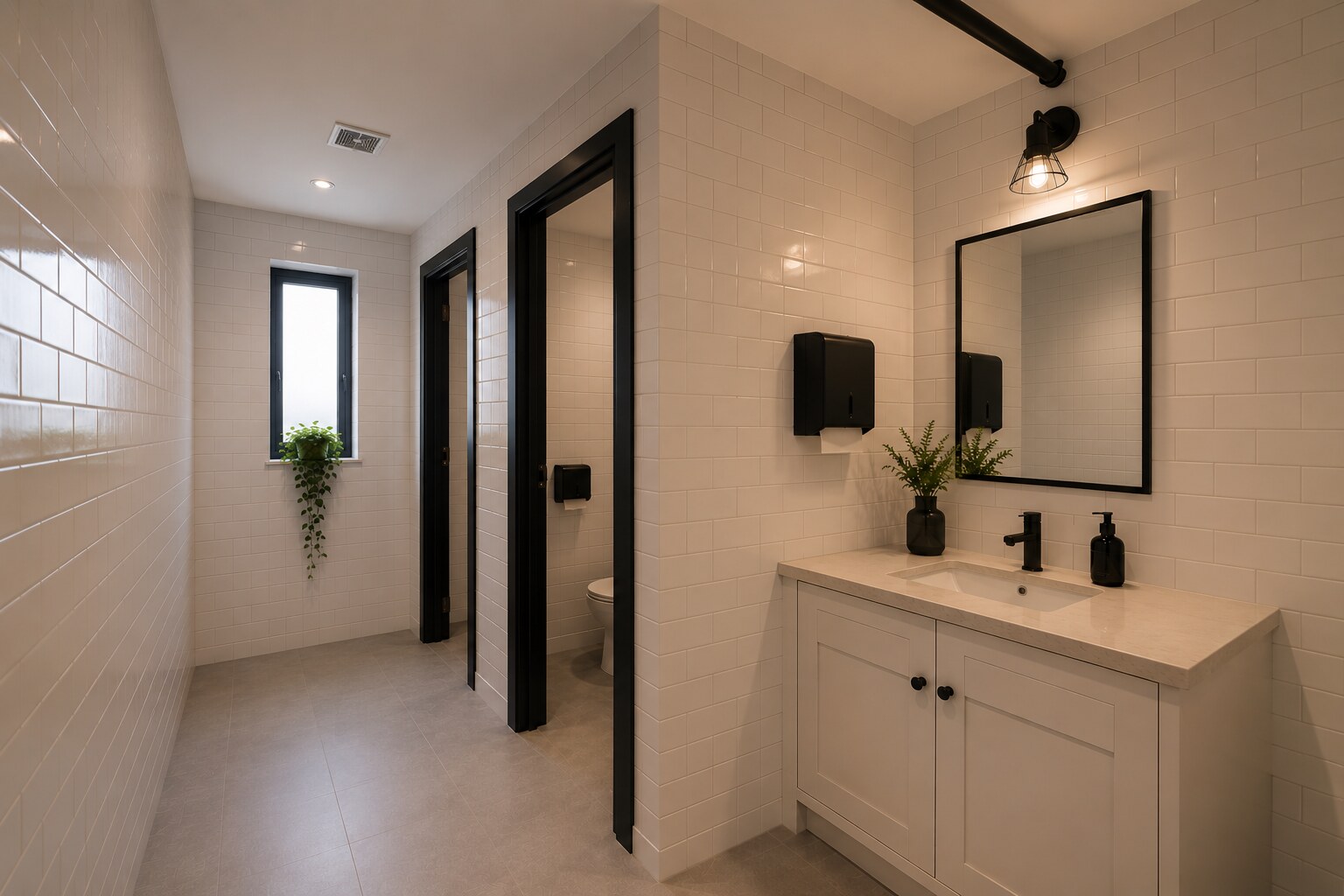 Finished shared bathroom facilities
